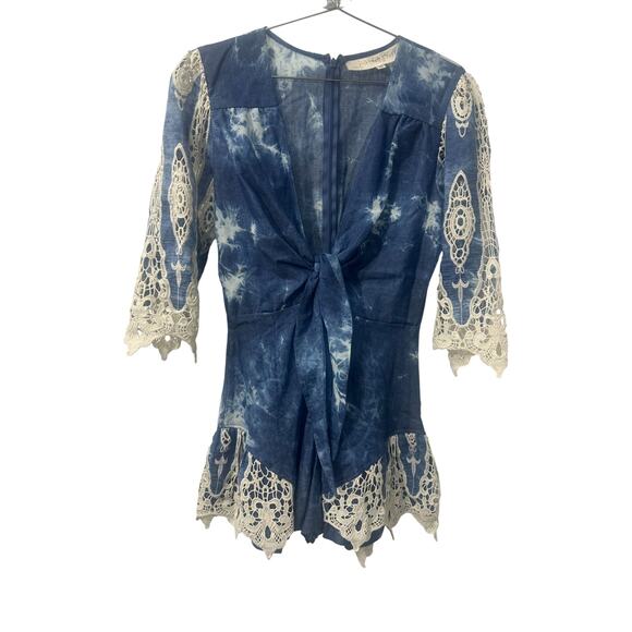 Jen's Pirate Booty Forget Me Not Romper Wildwood Blue Women's Size XS - Picture 1 of 5